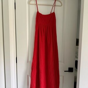 Abercrombie & Fitch Red Maxi Dress